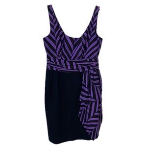 Milly  New York Sleeveless Purple Black Dress